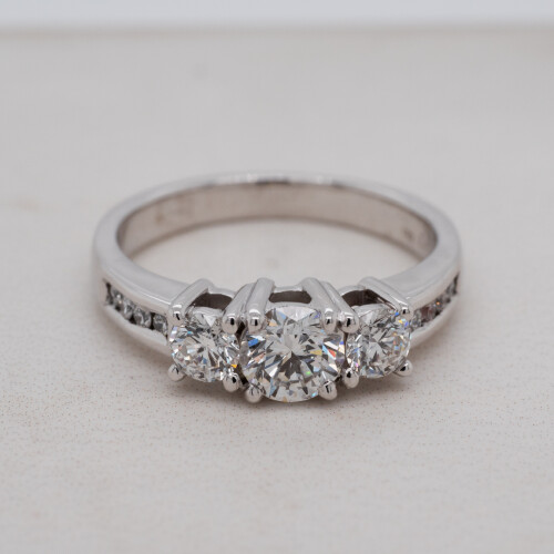 Diamond Three Stone Engagement Ring