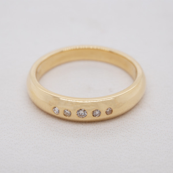 Shot Set Five Stone Diamond Ring