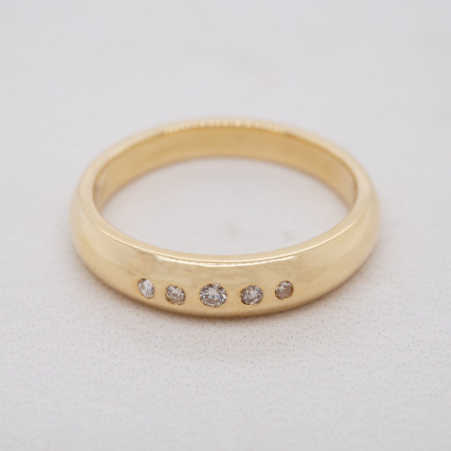 Shot Set Five Stone Diamond Ring