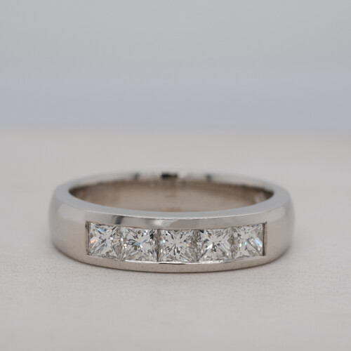 Princess Cut Diamond Channel Set Ring