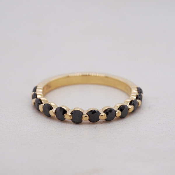 Black Diamond Single Claw Set Ring