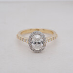 Oval Diamond Halo Ring