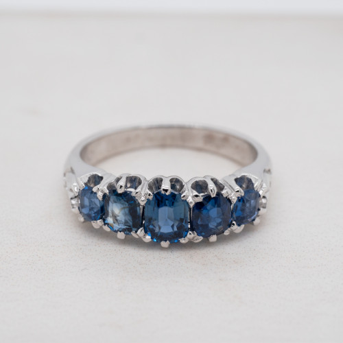 Five Stone Sapphire London Bridge Ring