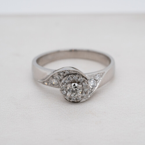 Diamond Wrap Around Cluster Ring