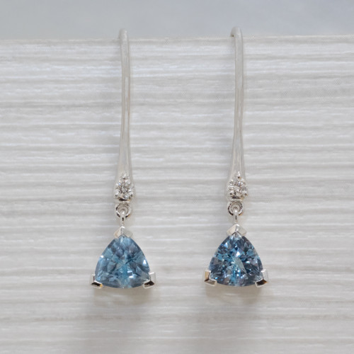 Aquamarine Hook Drop Earrings