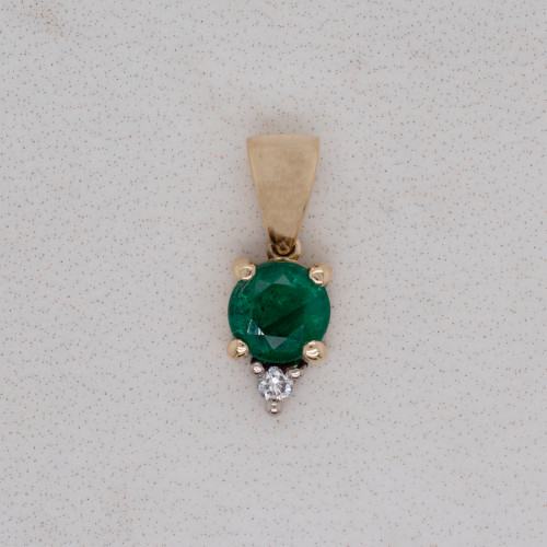 Emerald and Diamond Pendant