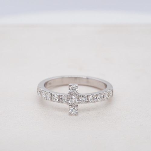 Cross Diamond Ring