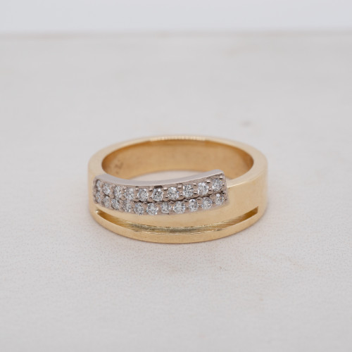 Sweeping Diamond Accent Dress Ring