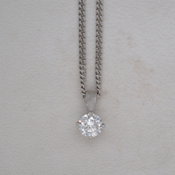 Claw Set Diamond Solitaire Pendant