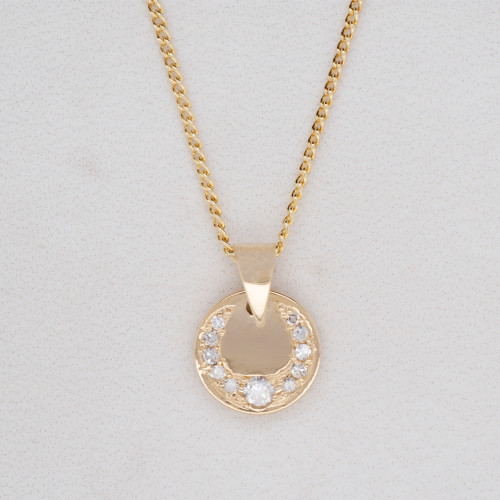 Round Diamond Set Pendant