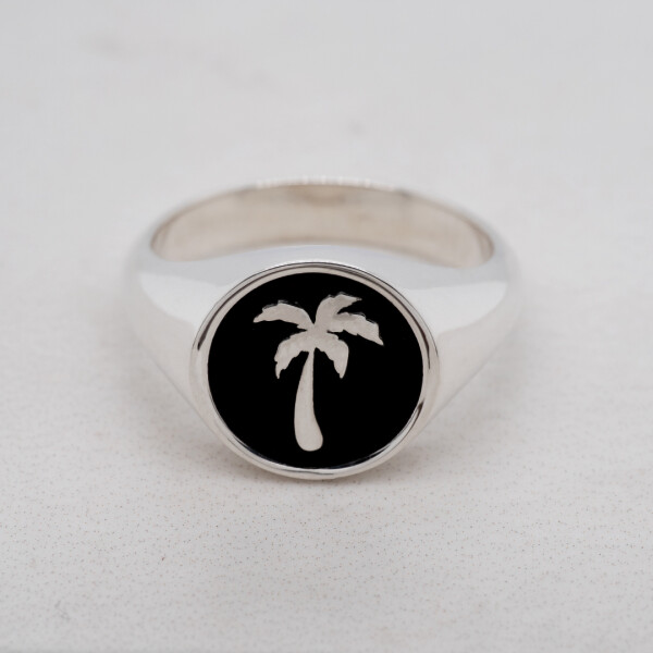 Palm Tree Signet Ring