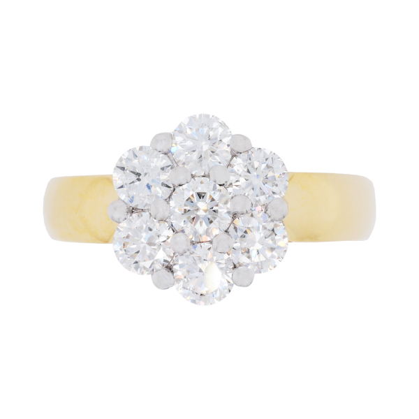 290538 Large Flower Cluster Diamond Ring Top 1080x1080