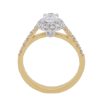 Oval Diamond Cluster Ring Yellow Gold Engagement Ring Front Photo 1080x1080