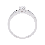 Brilliant Cut Diamond Channel Set Band Engagement Ring front 1093x1093