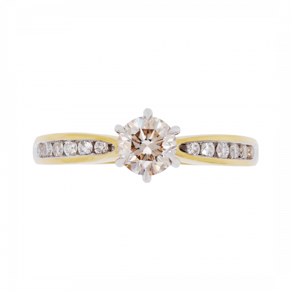 280620 Six Claw Champagne Diamond Solitaire Ring Top 1080x1080 copy