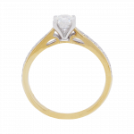 280622 Four Claw Diamond Solitaire Grain Shoulders Front 1080x1080 copy