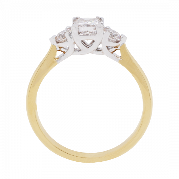 280624 Princess Brilliant Diamond Three Stone Ring Front 1080x1080 copy