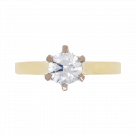 280627 6 Claw Diamond Classic Solitaire Yellow Gold Top 1080x1080 copy