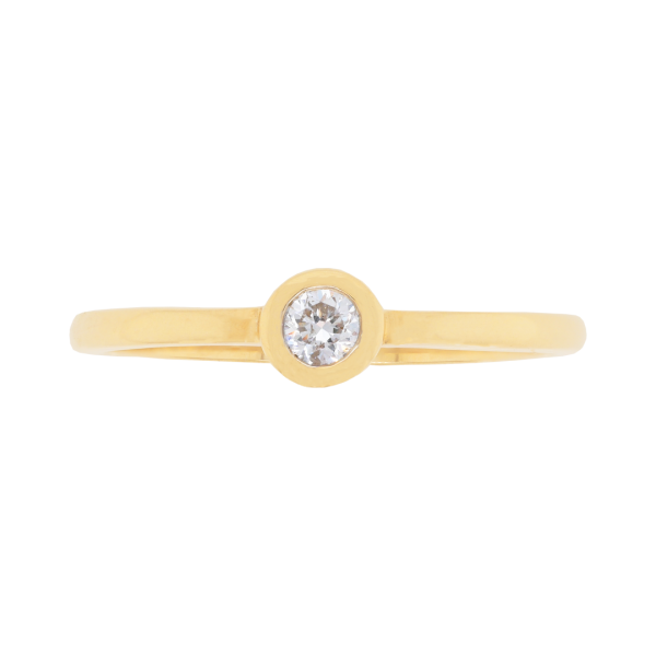 010865 Rubover Diamond Delicate Solitaire Ring Top 1080x1080