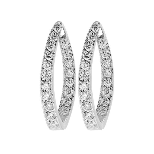 Offset Diamond Hoops