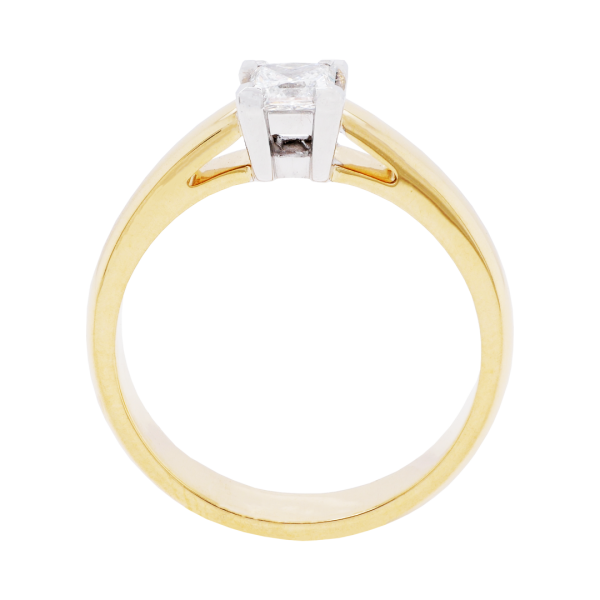 280607 Princess Cut Diamond Solitaire Tapered Band Front 1080x1080 copy