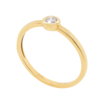 Rubover Set Delicate Diamond Solitaire Ring