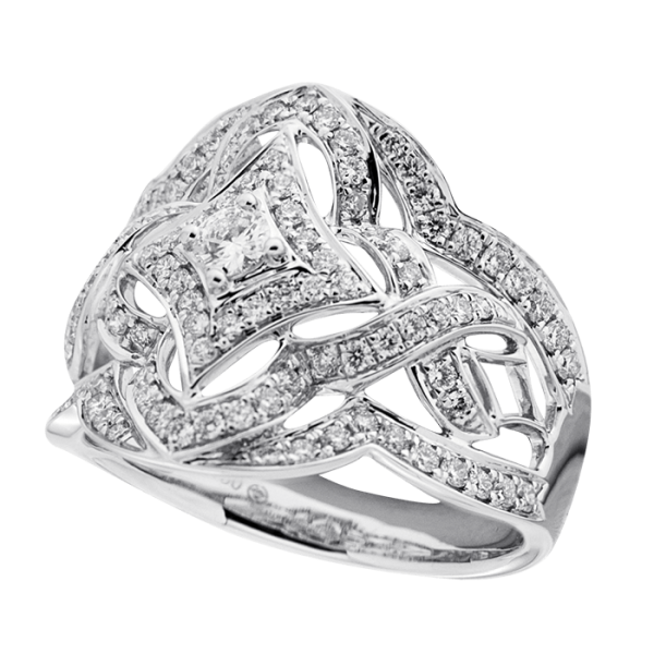 Baroque Style Diamond Ring