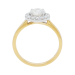 280603 1ct Brilliant Diamond Halo Yellow Gold Ring Front 1080x1080