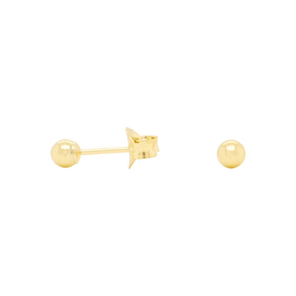 Small Staple Gold Stud Earrings