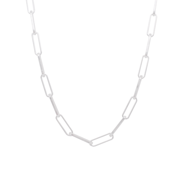 Double CH cross pendant + paper chain 24 inch necklace SET