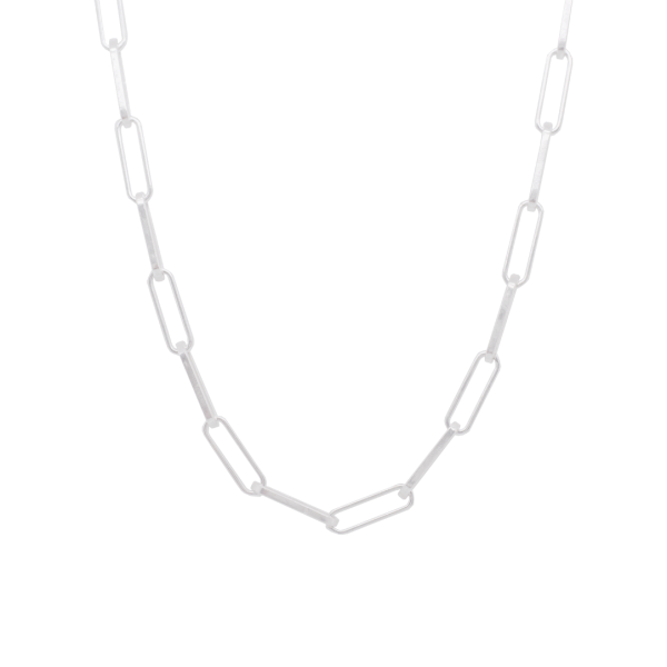 Silver Paper Chain Necklace