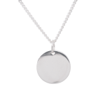Medium Silver Circle Pendant 