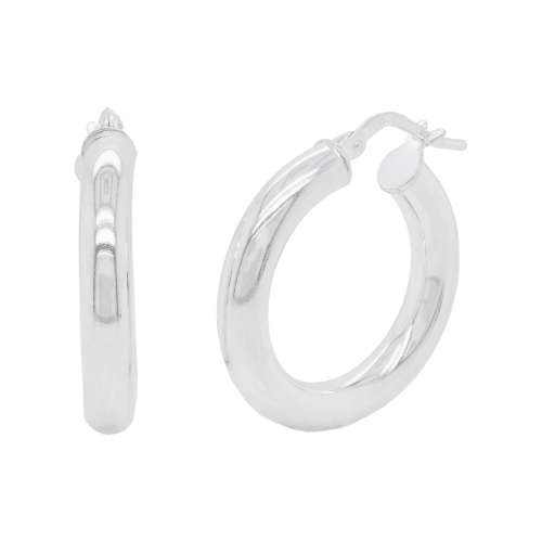 Large Silver Essential Hoop Earrings