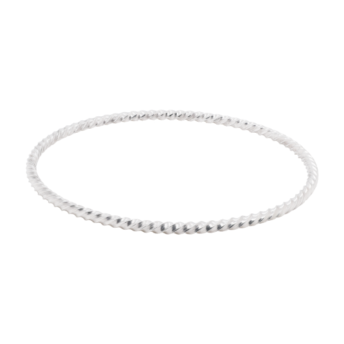 Silver Stacker Rope Bangle