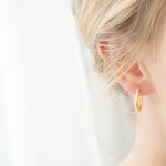 Small Hoop Earrings Yellow Gold On Ear 1080x1350