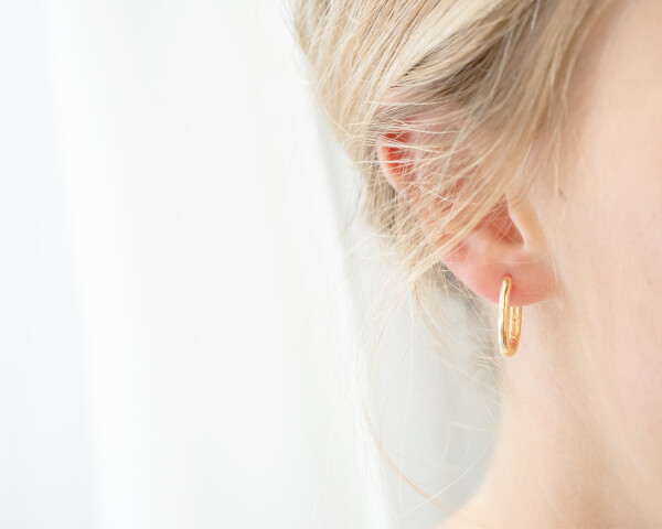 Small Hoop Earrings Yellow Gold On Ear 1080x1350