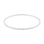 Silver Stacker Hammered Bangle