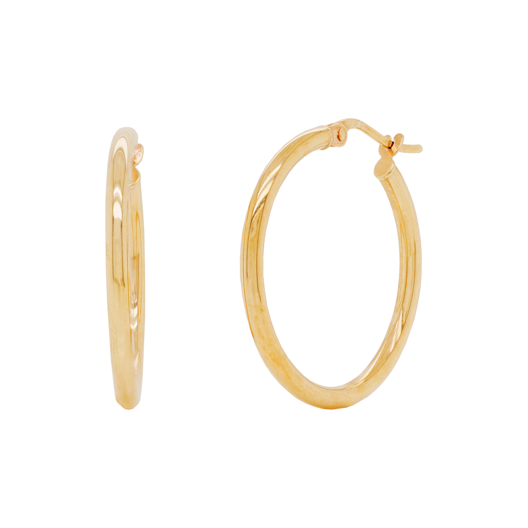 Medium Gold Essential Hoop Earrings Ag & Au Dalgleish Diamonds