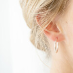 Medium Hoop Earrings Silver On Ear 1080x1350