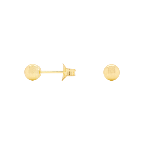 Medium Staple Gold Stud Earrings