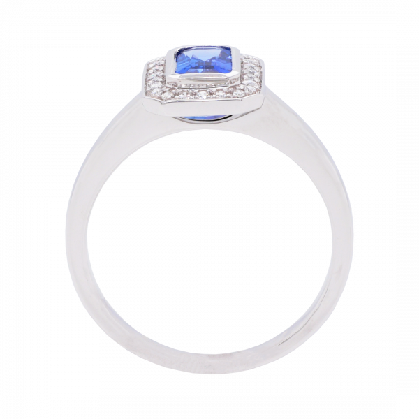 030698 Tanzanite Octagonal Diamond Halo Ring Front 1080x1080 copy