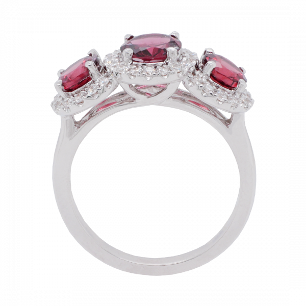 040400 Rubellite Garnet Stone Diamond Halo Ring Front 1080x1080 copy