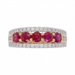 040410 Ruby 5 Stone Diamond Ring Top 1080x1080 copy