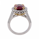 040419 Oval Pink Garnet Diamond Halo Ring Front 1080x1080 copy