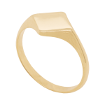 Dainty Gold Diamond Shaped Signet Ring