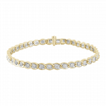 Illusion Crossover Set Diamond Tennis Bracelet