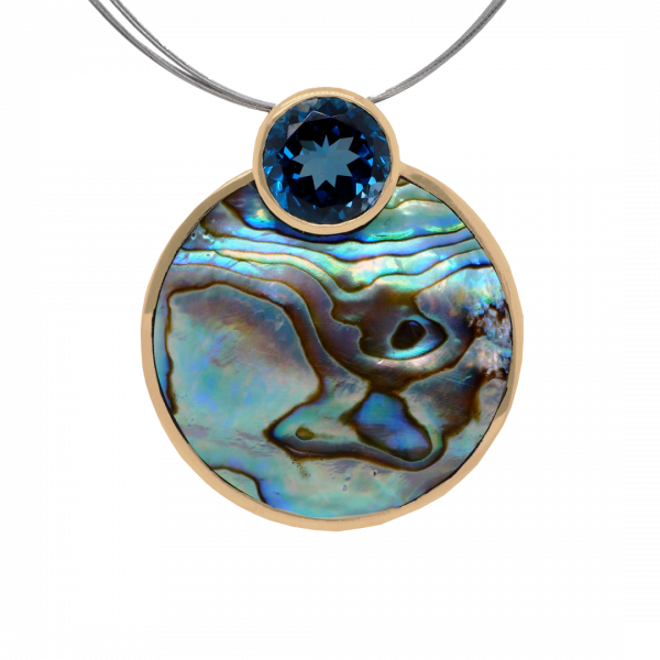 Paua and Topaz Pendant