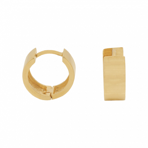 Flat Hinged Huggie Earrings