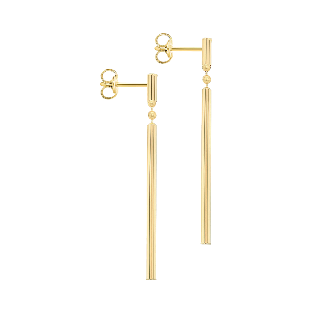Bar and Ball Drop Stud Earrings » Dalgleish Diamonds