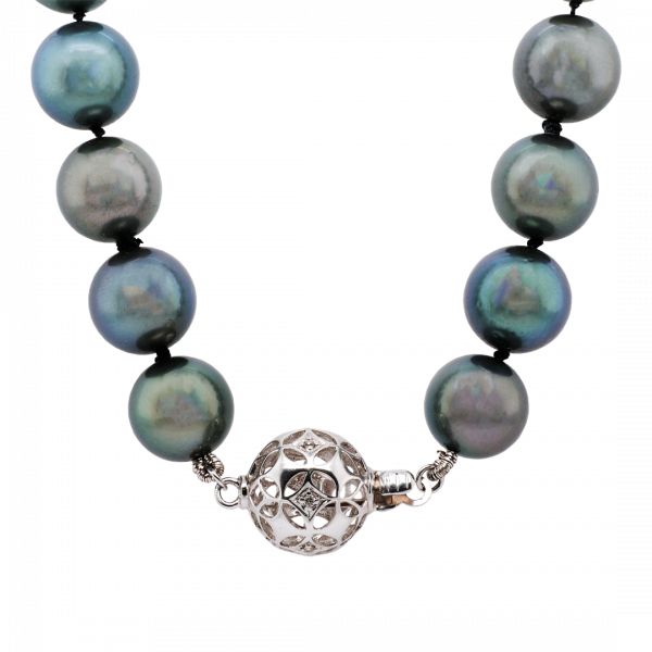 Black Tahitian Baroque Pearl Necklace | David Adams Fine Jewelry